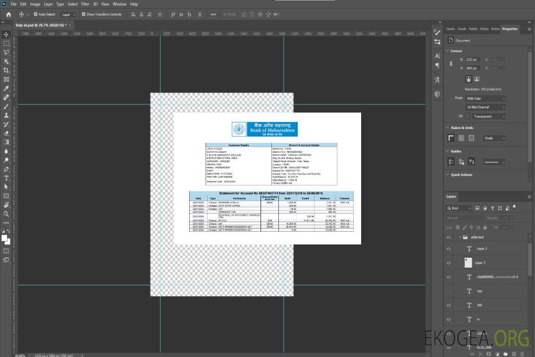 Modèle de relevé bancaire INDIA BANK OF MAHARASHTRA, format Word et PDF template Modèle de relevé bancaire INDIA BANK OF MAHARASHTRA, format Word et PDF template